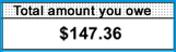 The total amount you owe includes services you used plus any other charges you incurred, such as service charges.